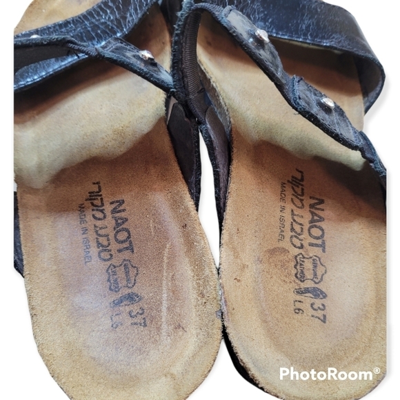 Naot Black Sandals Size 37 - Picture 2 of 4